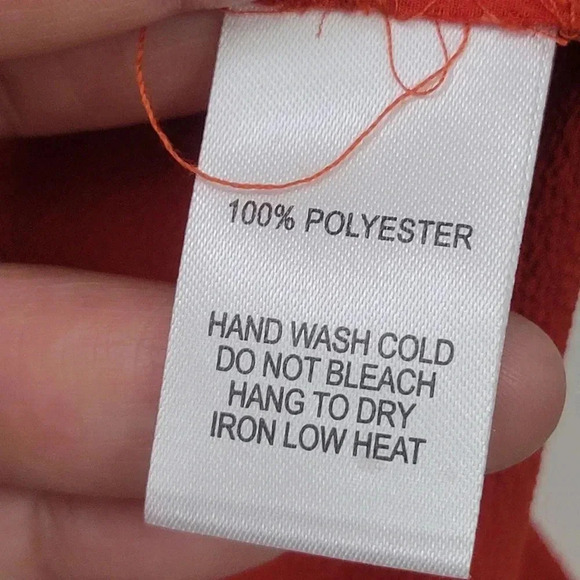 Lulus Choker Collar V-Neck Blouse Orange Sleeveless Top Sz L Lightweight Girly - Picture 6 of 10